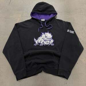 Vintage Stadium Athletics TCU Horned Frogs Black & Purple Pullover Hoodie XXL